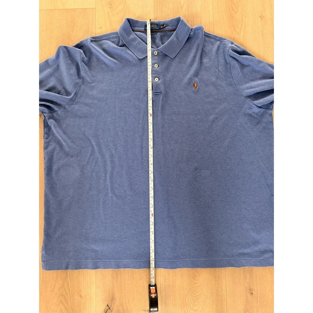 Polo Ralph Lauren Classic Fit Pima Soft Touch Blue long sleeve 100% cotton XXL